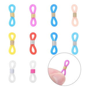 Connecteurs en silicone antidérapants colorés avec ressorts métalliques pour lunettes
