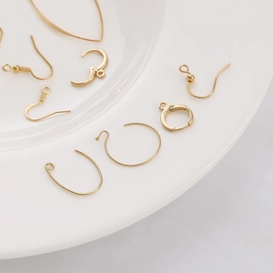 Composants et crochets de boucles d'oreilles plaqués or 18K pour bijoux DIY