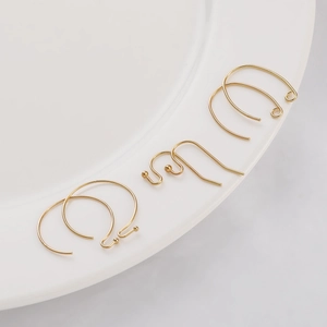 Ensemble de crochets d'oreilles en cuivre plaqué or 18K pour la création de bijoux DIY