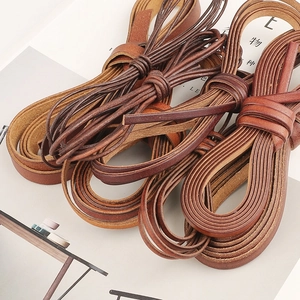 Handgefertigte 2 m lange Vintage Lederkordeln für DIY Armbänder und Ketten in drei Farben