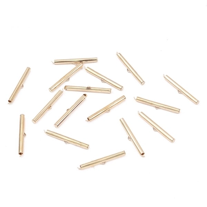 Embouts de tube coulissants en métal doré poli pour la création de bijoux DIY