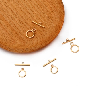 9mm 18K gold-plated OT toggle clasps for DIY bracelet and necklace jewelry making