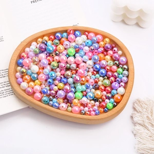 Mixed AB color acrylic imitation pearl beads for DIY jewelry and bracelet making