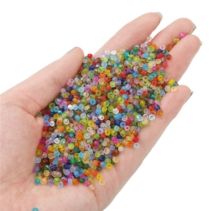 Colorful frosted 2mm seed beads for DIY jewelry making and handmade weaving projects