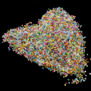 Colorful matte frosted glass seed beads heart-shaped for DIY jewelry crafting