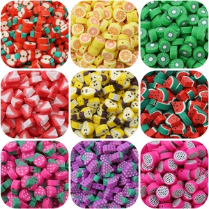 Handgemaakte DIY Polymeerklei Fruit Kralen Kleurrijke Appel Aardbei Watermeloen Losse Kralen Voor Sieraden Maken