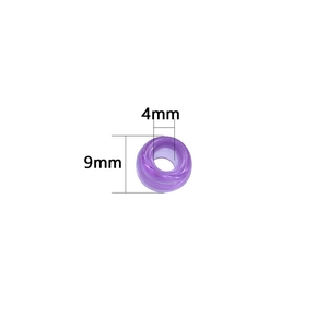 Translucent purple 9mm acrylic barrel bead with 4mm hole for DIY jewelry making