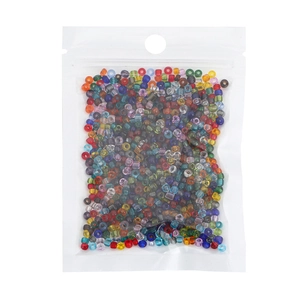 Perles de rocaille irisées 2mm pour la création de bijoux DIY en sachet transparent