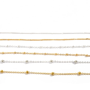 DIY iron O-chain and bead jewelry links in gold and silver finishes for accessories