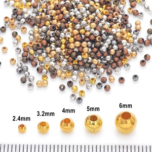 Perline distanziatrici in metallo per gioielli fai-da-te, vari colori e misure da 2.4mm