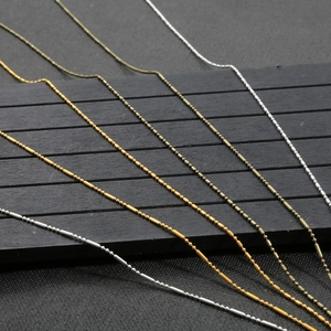 Bamboo style iron link chains in silver, gold, and bronze for DIY jewelry making