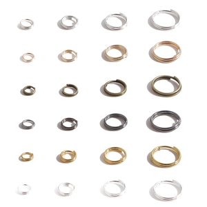 Splitringen in zes kleuren en vier maten voor DIY-sieraden maken en kettingmontage