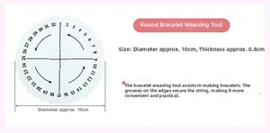 Détail du disque de tressage blanc de 10cm avec graduations 1-32 pour la création