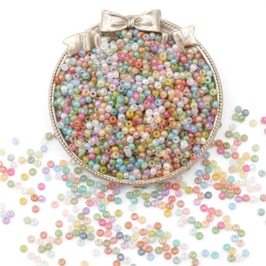 2mm Macaron kleur glaskraaltjes voor DIY sieraden maken en kwastjes decoratie