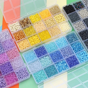 15 Grids Glass Beads Kit For DIY Handmade Jewelry Crafting Colorful Seed Beads And Bugle Beads For Bracelet Necklace