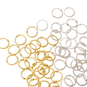Marcos de cuentas de metal trenzado con doble bucle para joyería DIY en oro y plata