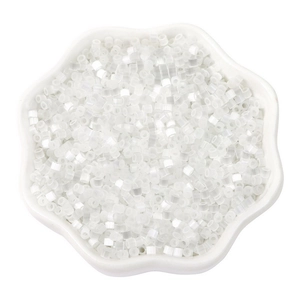 Matte witte 2,5mm kattenoog kralen in keramische schaal voor DIY sieraden maken