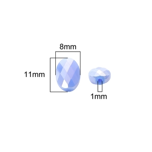 Faceted oval crystal glass beads for DIY jewelry making in purple and blue 8x11mm