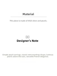 Detail specifications for S925 sterling silver drop earrings with shell pearls