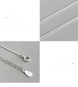 Détails de la chaîne en argent sterling S925 avec fermoir à ressort et poinçon