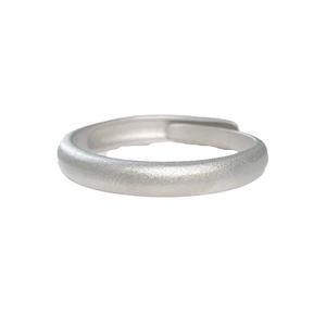 Minimalist S925 sterling silver open rings with matte finish for men and women