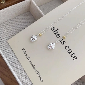 S925 Sterling Silver Irregular Meteorite Necklace For Women Minimalist Liquid Metal Lava Pendant Two Tone Gold Silver Chain Jewelry Gift