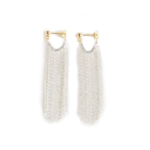 Élégantes boucles d'oreilles pendantes à pompons longs en argent S925 pour femmes