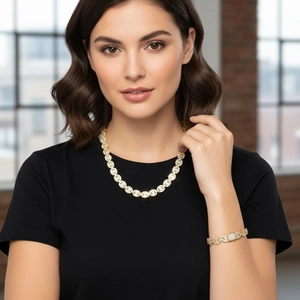 Ensemble chaîne et bracelet hip hop cubain en or de luxe avec zircons micro-pave pour hommes et femmes
