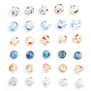 Χειροποίητες γυάλινες χάντρες lampwork με σχέδια για κατασκευή κοσμημάτων DIY