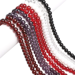 Polished 38cm faux jade glass round beads in multiple colors for DIY jewelry making