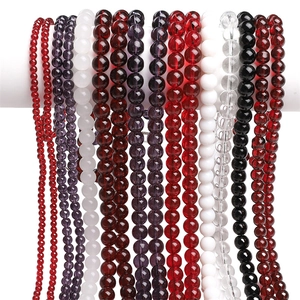 Various multi-colored round glass jade beads for handmade jewelry DIY bracelets and necklaces
