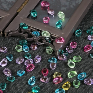Colorful tulip petal glass beads for DIY hairpins and jewelry making, mix colors