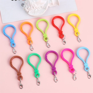Crochets de Porte-clés en Acrylique en Forme d'Ampoule Avec Fermoir Mousqueton en Métal Crochets d'Anneau Porte-clés en Plastique Colorés pour Bricolage Bijoux Accessoires de Sac