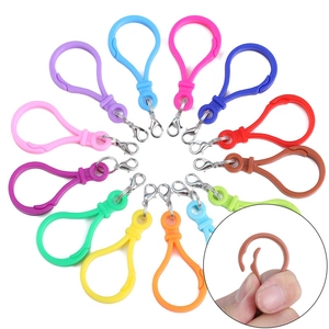 Porte-clés ampoules en acrylique avec fermoirs mousquetons en 12 couleurs pour bijoux DIY