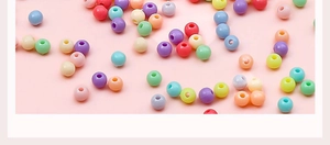 Cuentas acrílicas de 3mm en colores macaron para bisutería DIY y pulseras artesanales