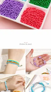 Macro de cuentas redondas de acrílico de 3/4mm para joyas y pulseras hechas a mano