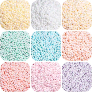 Irillerende Glazen Kralen Macaron Effen Kleur Losse Tussenkralen Voor DIY Sieraden Armband Ketting Handgemaakte Knutselbenodigdheden