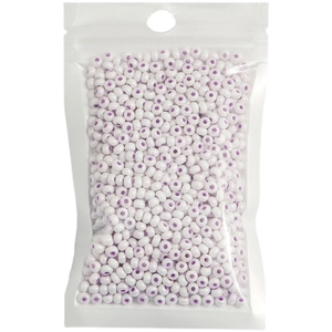 Grootverpakking lichtpaarse rocailles voor DIY sieraden in transparante zak