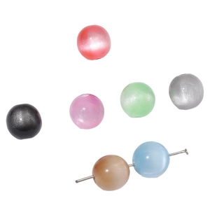 Multi-colored round cat eye resin beads with luster for DIY jewelry making