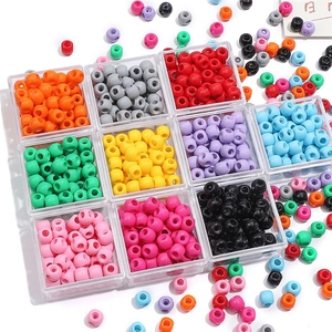 Cuentas de Acrílico Color Sólido Gran Agujero para Creación de Joyas DIY Pulseras Collares Accesorios Hechos a Mano