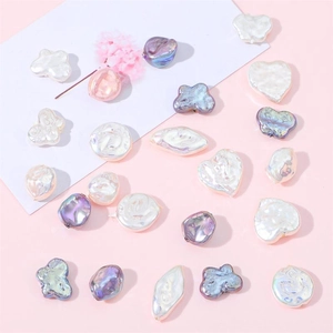 Baroque style iridescent faux pearl beads for DIY necklace and jewelry making