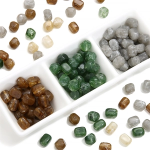 Mixed color irregular acrylic amber beads for DIY jewelry making and necklaces