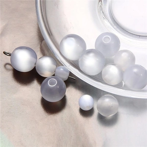 Translucent cat eye resin beads for DIY jewelry making and handmade bracelet crafts