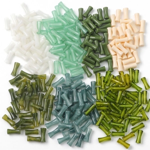 Perline in resina a forma di bambù per gioielli fai-da-te in vari colori e marmo