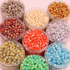 Perles Rondes en Résine Effet Ciel Étoilé Doré DIY Accessoires de Fabrication de Bijoux Pour Bracelet Collier