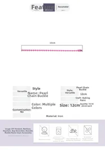 Detail specifications for 12cm pink lacquered iron ball chains for DIY jewelry making