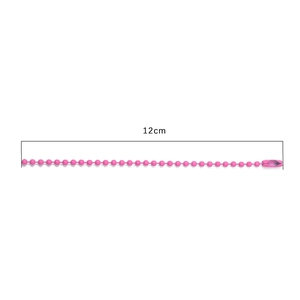 Pink 12cm metal ball chain necklace for DIY jewelry making and keychain accessories