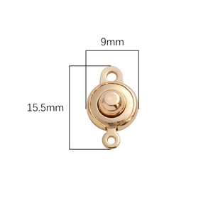 18K gold-plated 15.5mm x 9mm jewelry clasp connector for DIY necklaces and bracelets