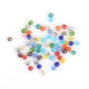 Multi-colored 3mm faceted glass crystal beads for DIY handmade jewelry and craft making