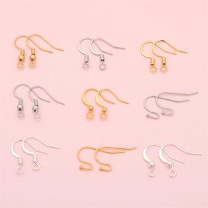 Assorted gold and silver French ear wire hooks for DIY jewelry making accessories